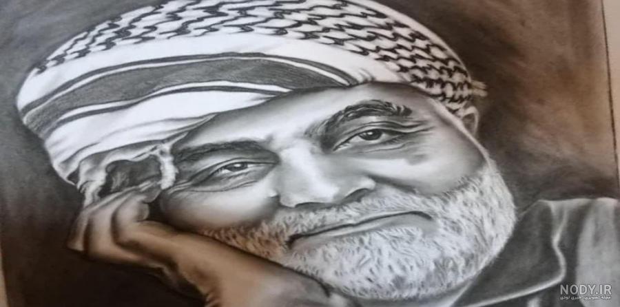 نقاشی حاج قاسم سلیمانی ساده نقاشی حاج قاسم سلیمانی ساده