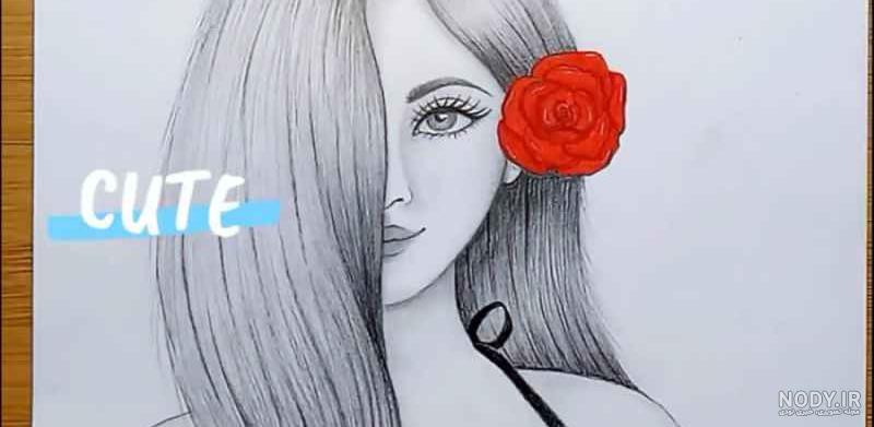 نقاشی سیاه قلم از طبیعت