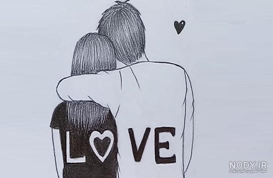 نقاشی عاشقانه زن و مرد