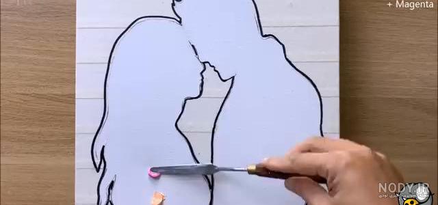 نقاشی عاشقانه ساده با مداد