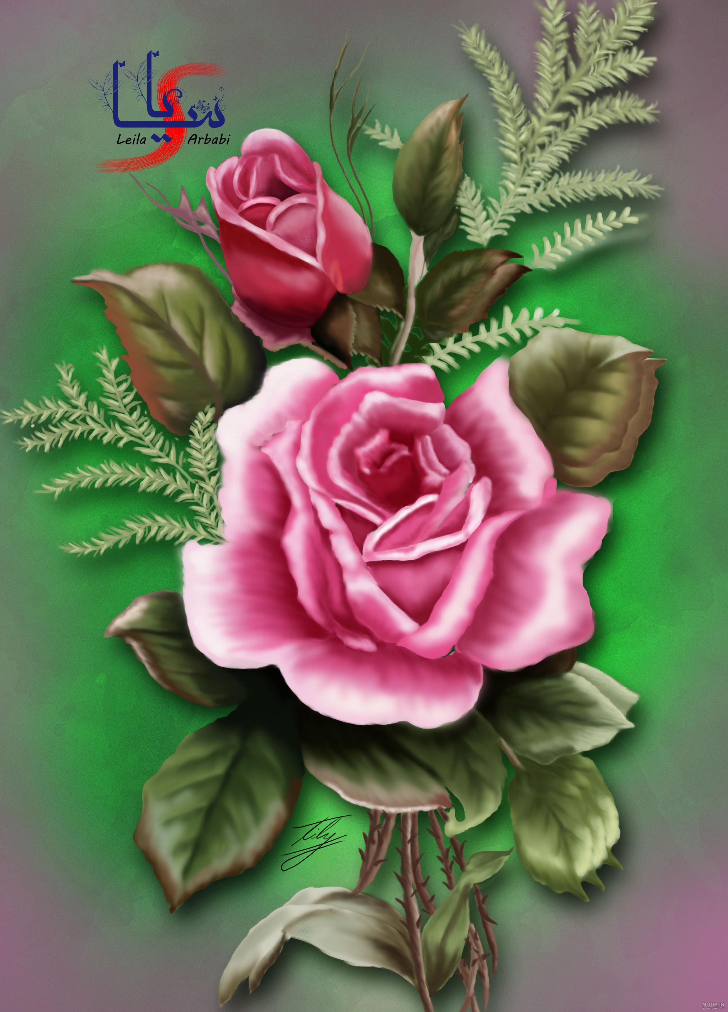 نقاشی گل سخت نقاشی گل سخت