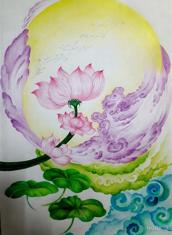 نقاشی گل تخیلی