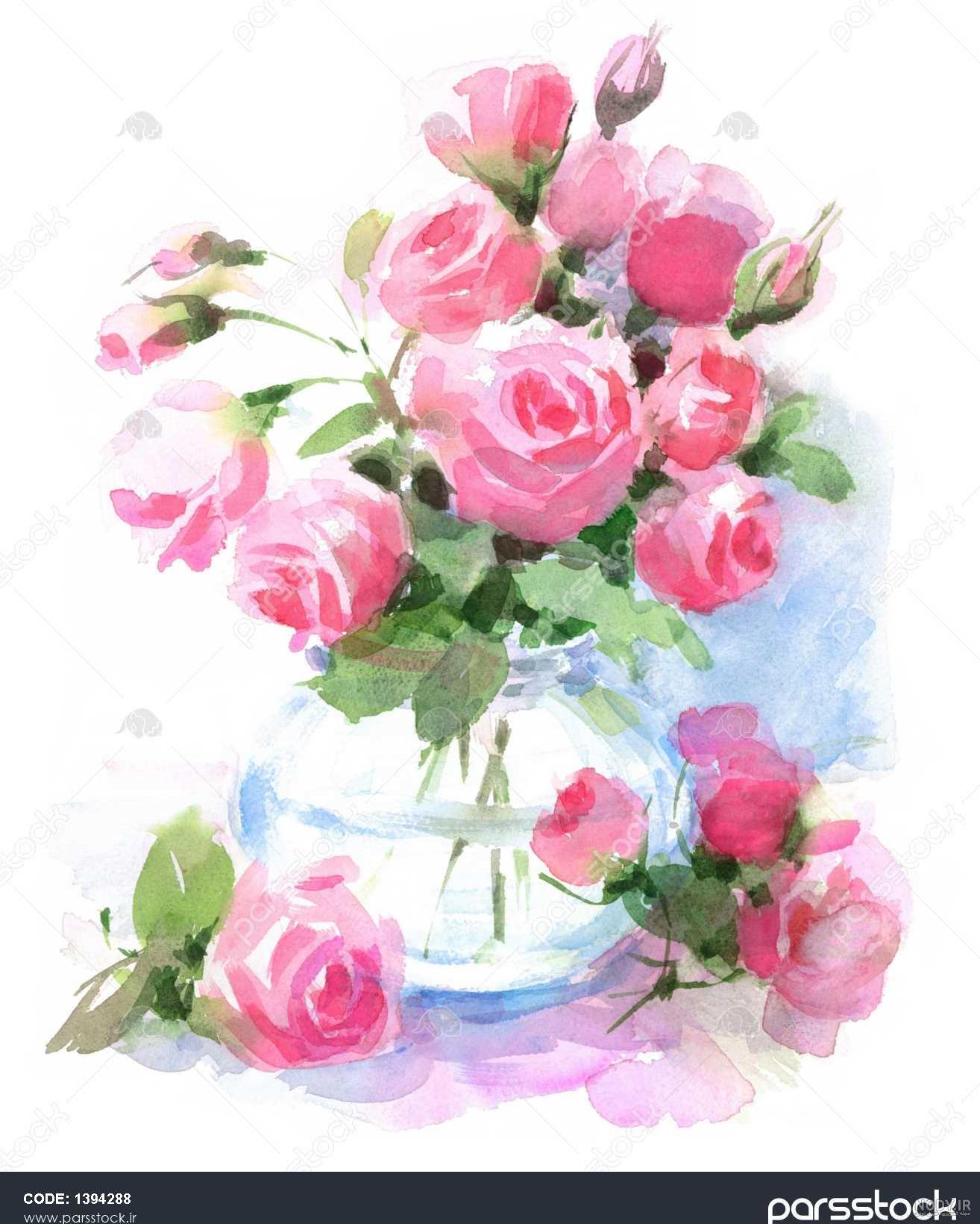 نقاشی گل های مختلف