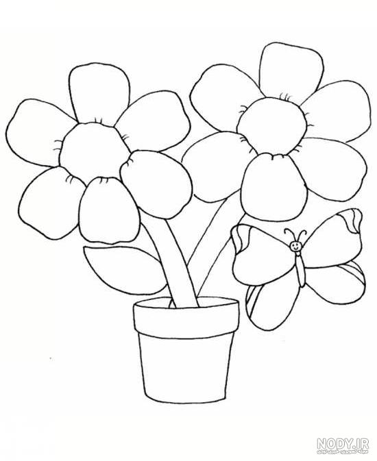 نقاشی گل و درختان