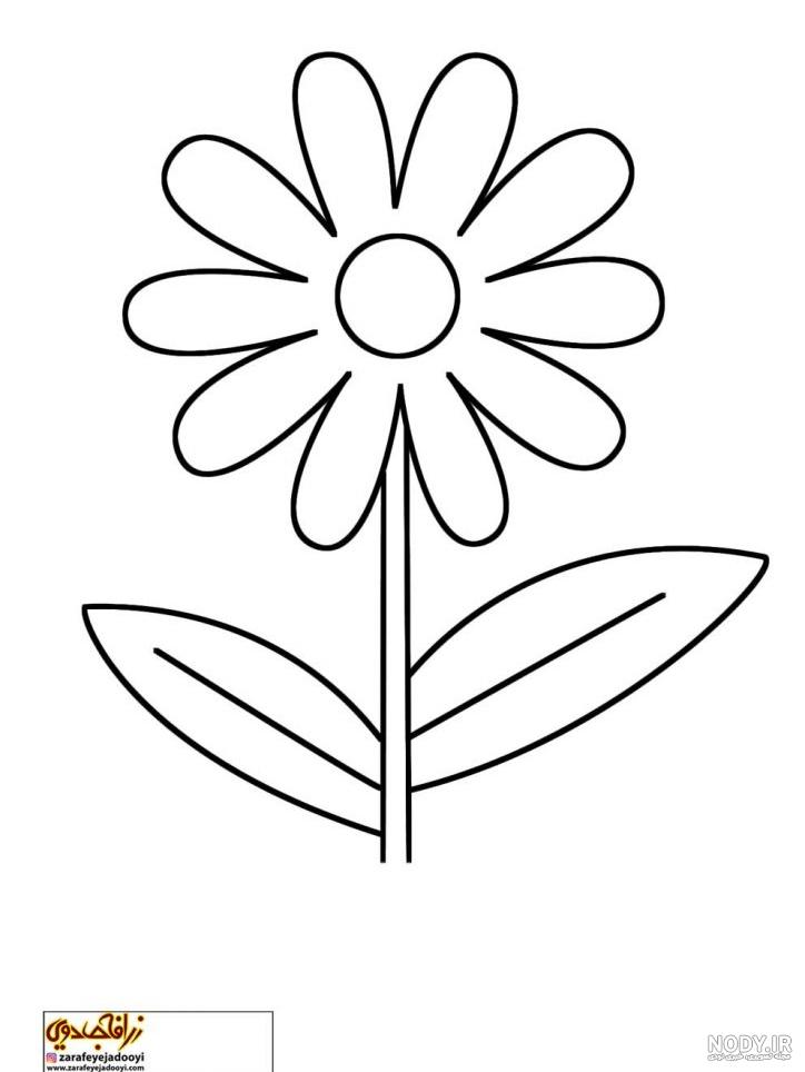 نقاشی گل کارتونی