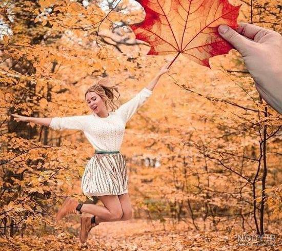 ژست عکس پاییزی دونفره
