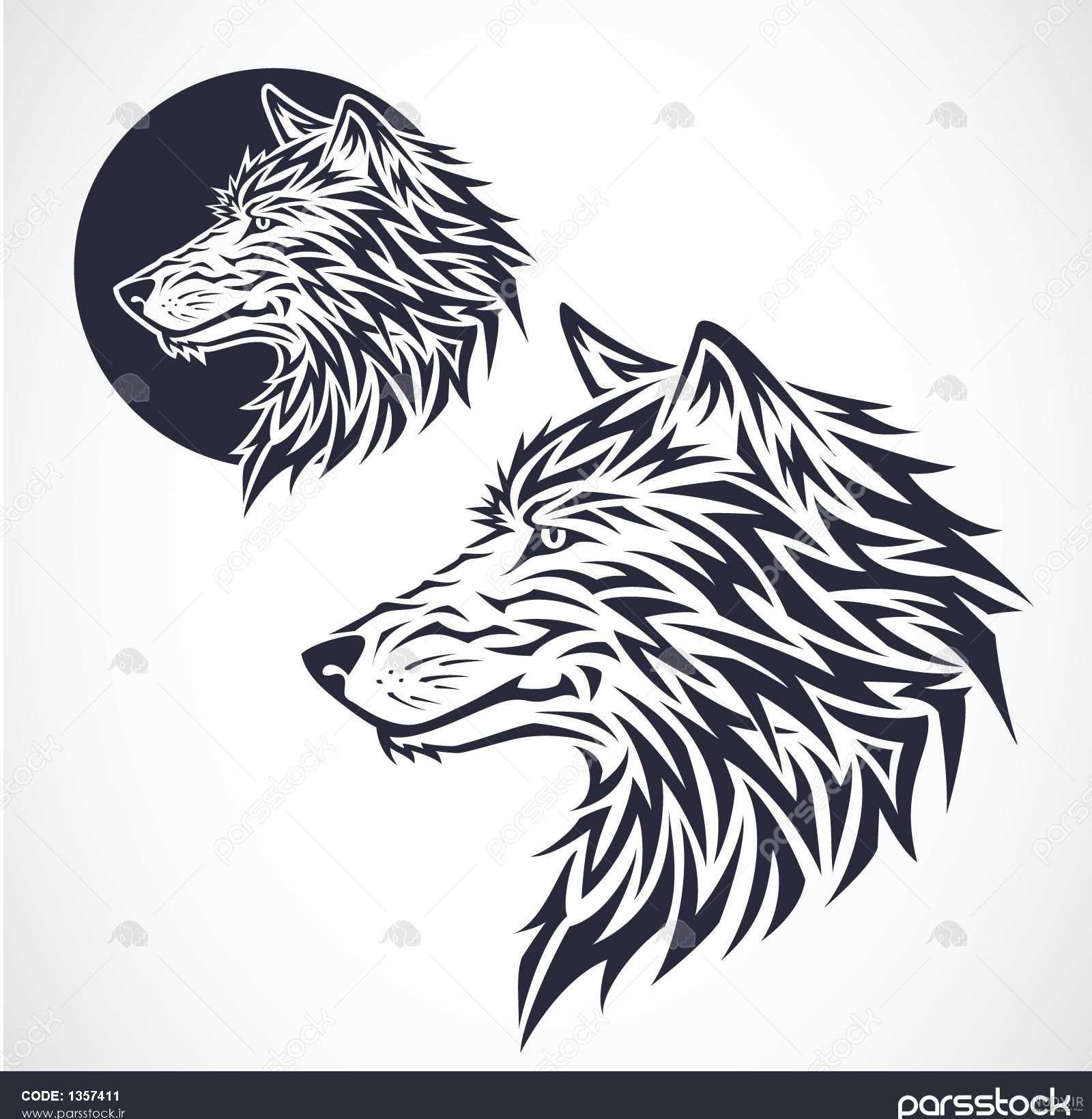 اموزش نقاشی گرگ و ماه