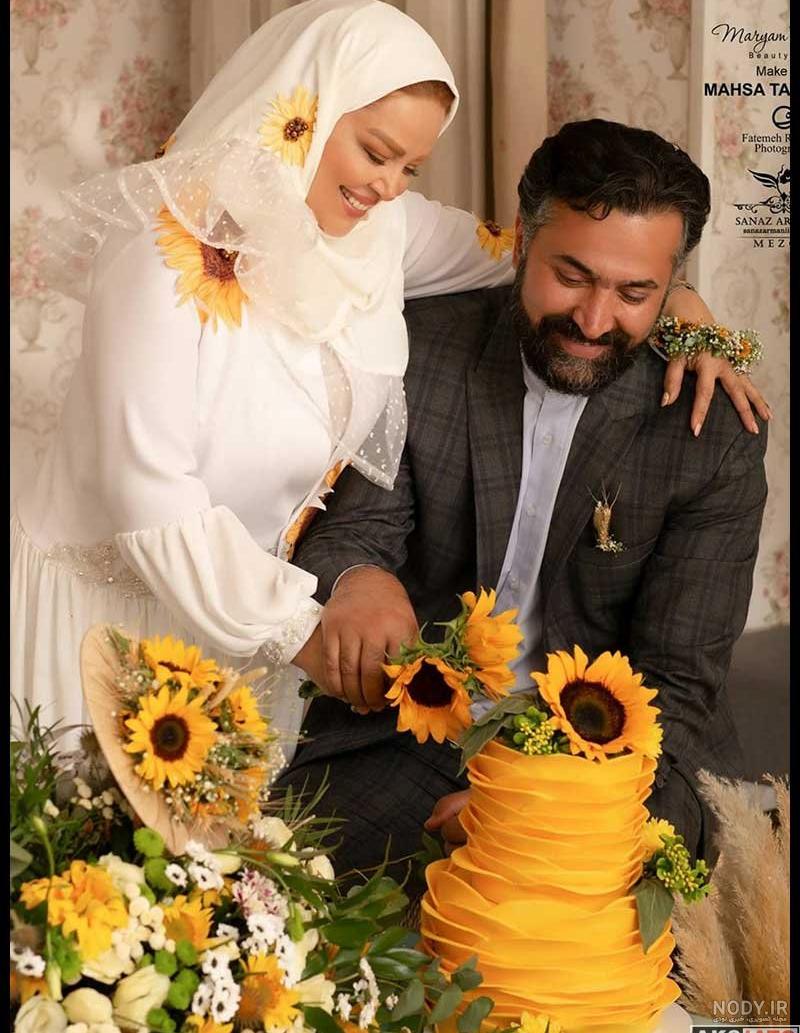 ایده عکس سالگرد ازدواج با کیک