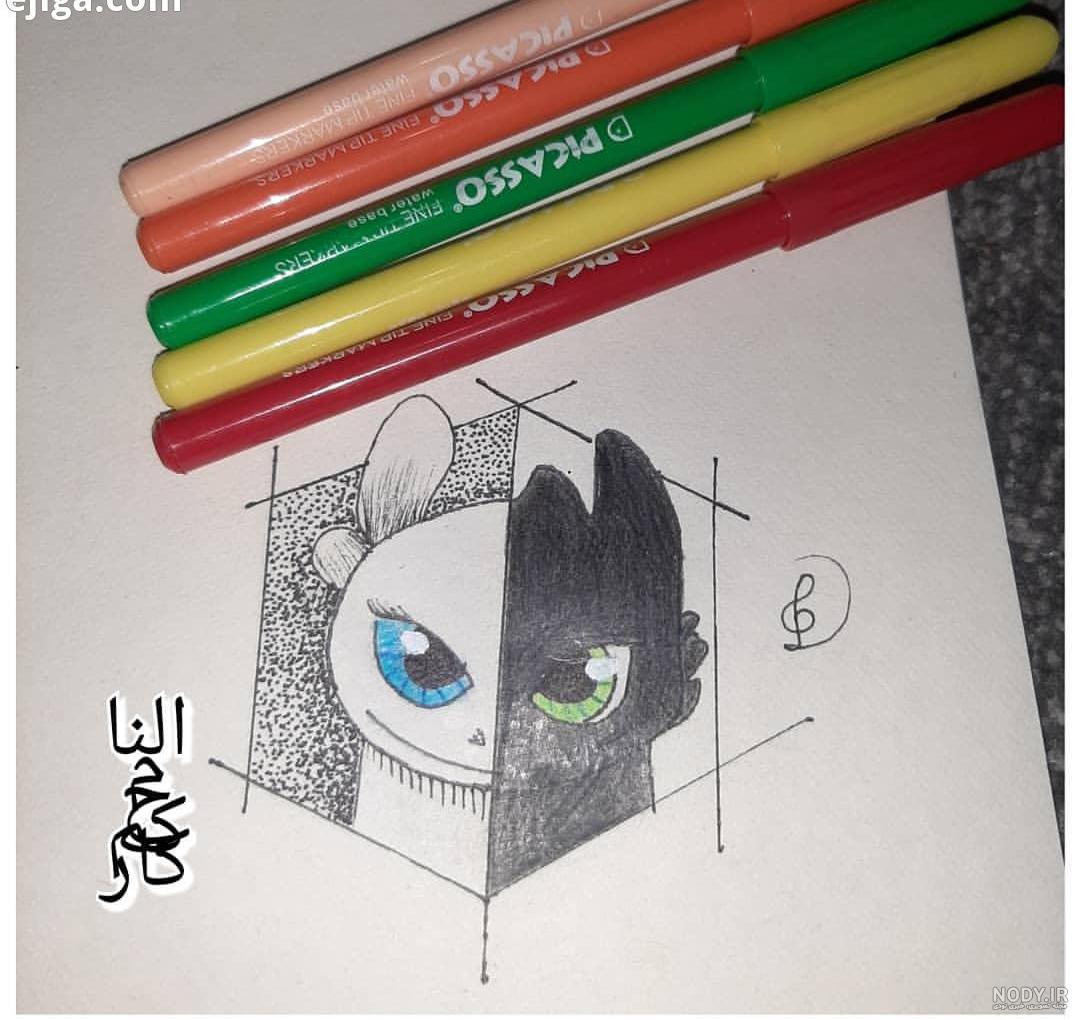 ایده نقاشی فانتزی با مداد رنگی