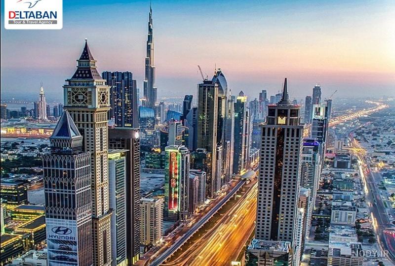 خیابان های دبی در شب خیابان های دبی در شب