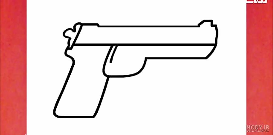طرح نقاشی تفنگ