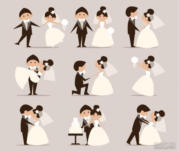 عکس عروس و داماد خارجی عاشقانه