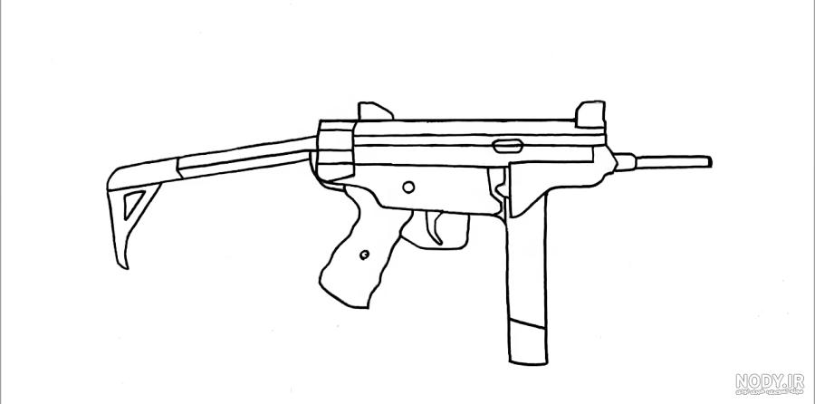 نقاشی تفنگ تیربار