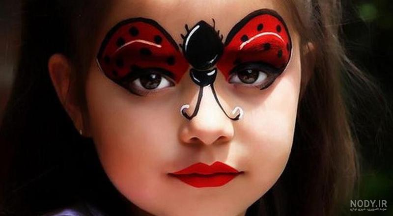 نقاشی روی صورت پسرانه ترسناک