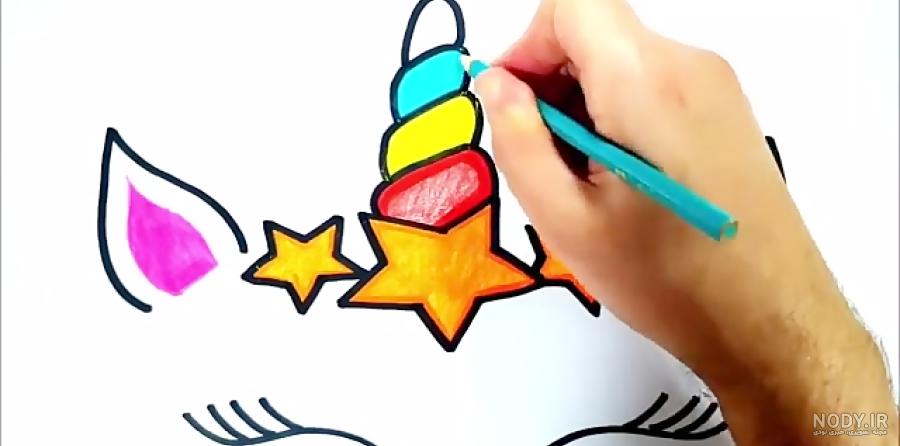 نقاشی زیبا آسان با مداد رنگی