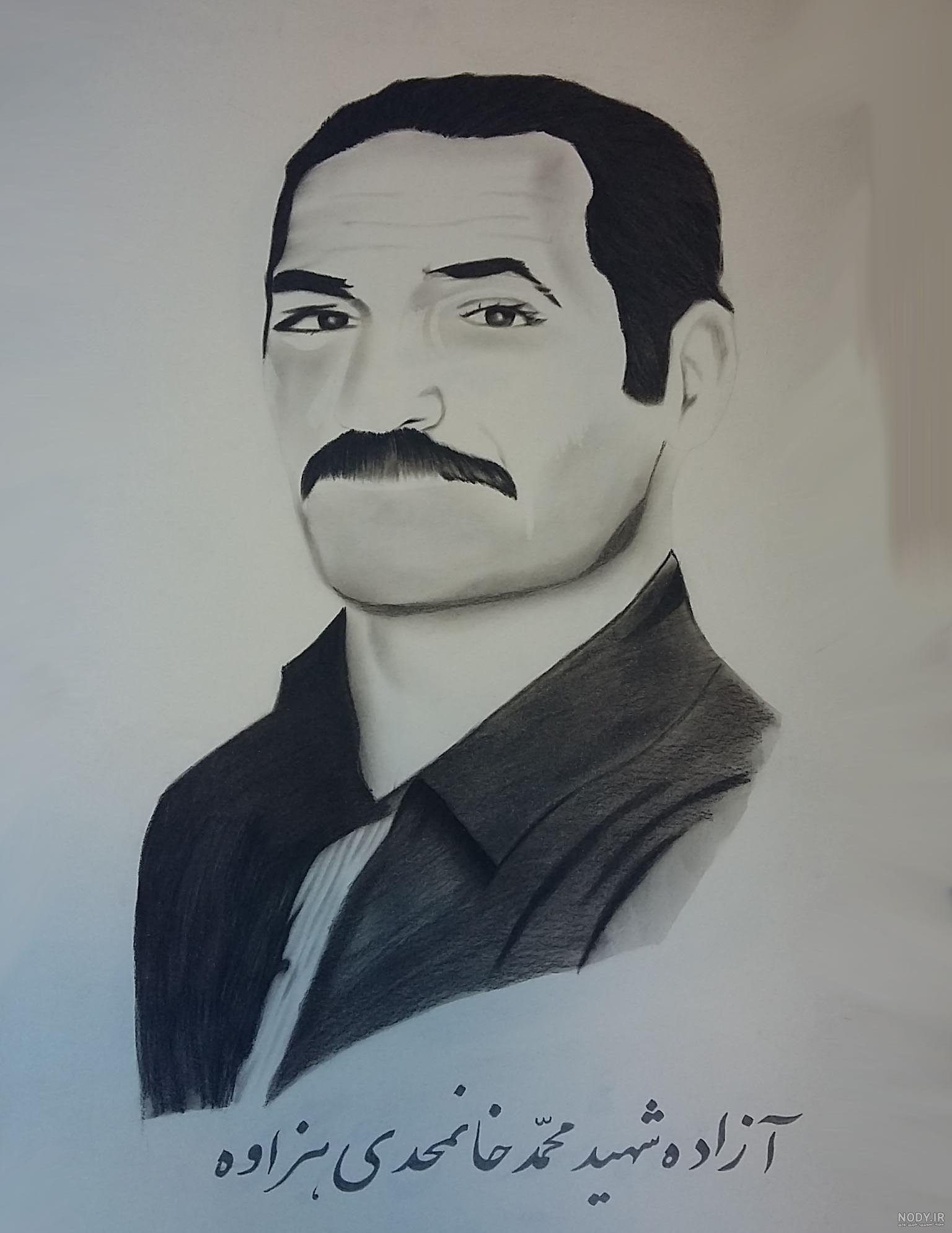نقاشی سیاه قلم شهدا
