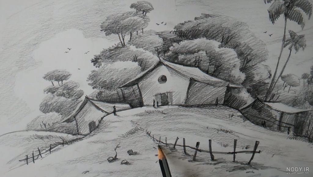 نقاشی سیاه قلم مبتدی