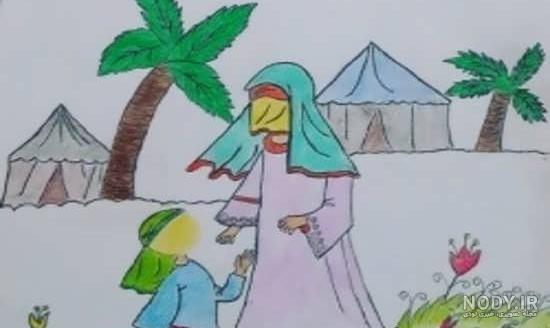 نقاشی محرم ساده و زیبا