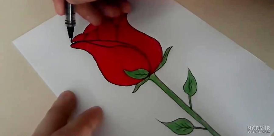 نقاشی گل زیبا و ساده