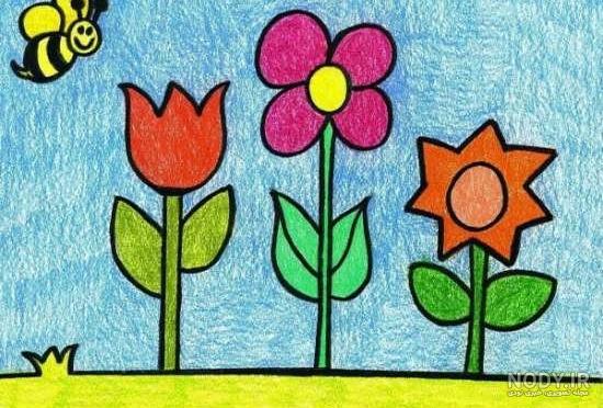 نقاشی گلخانه کودکانه ساده
