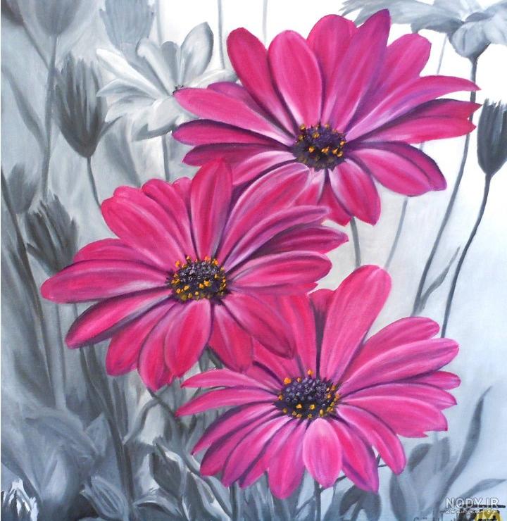 نقاشی گلهای مدرن