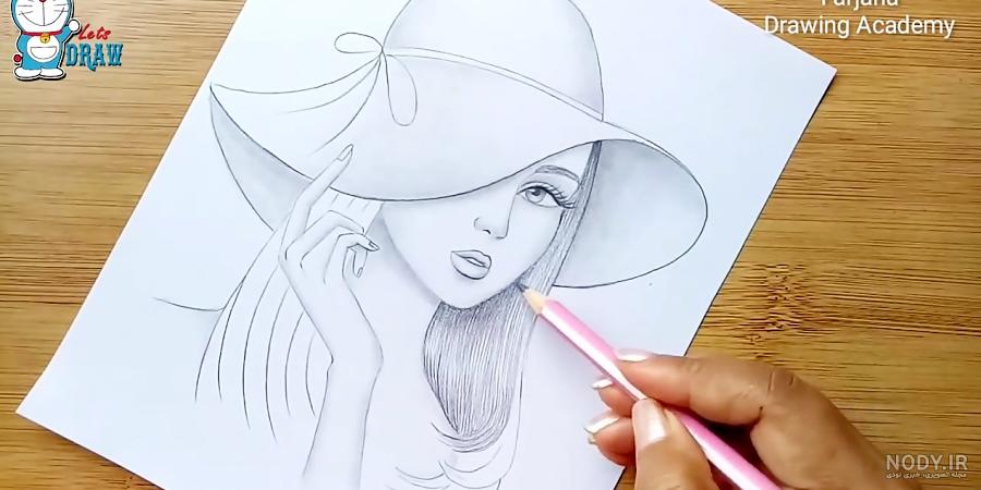 نقاشی دخترانه طراحی با مداد
