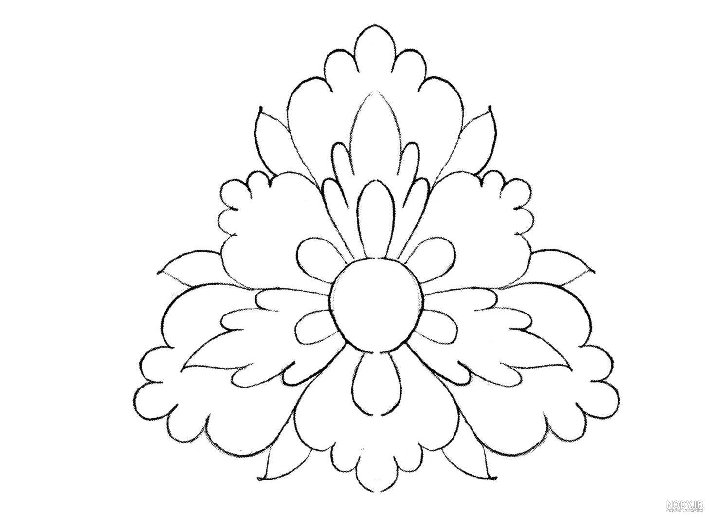 طرح گل قالی ساده