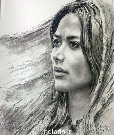 نقاشی با زغال ساده