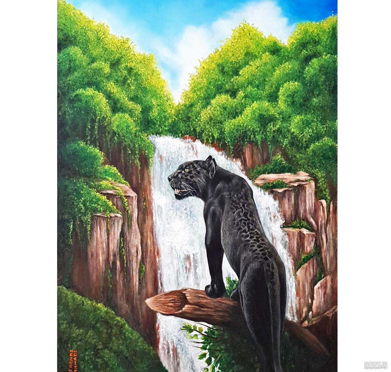 نقاشی جگوار سیاه