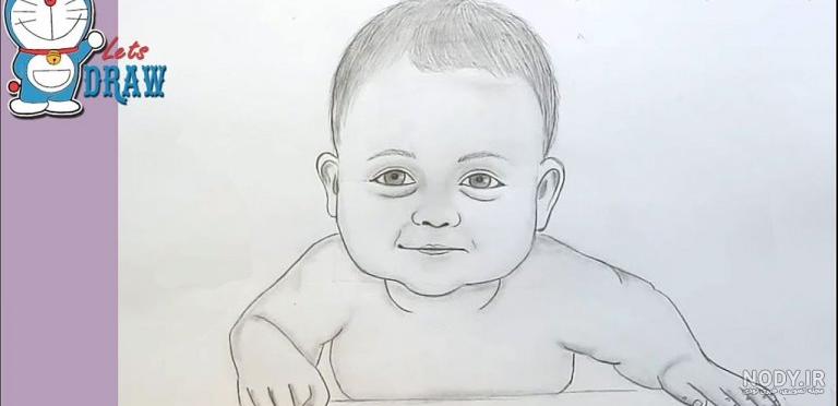 نقاشی نوزاد دختر بامزه نقاشی نوزاد دختر بامزه