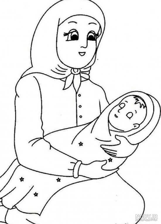 نقاشی نوزاد پسر نقاشی نوزاد پسر
