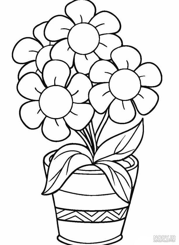 نقاشی گل رز کودکانه