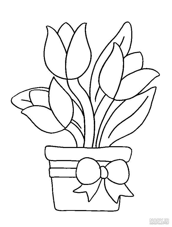 نقاشی گل کودکانه