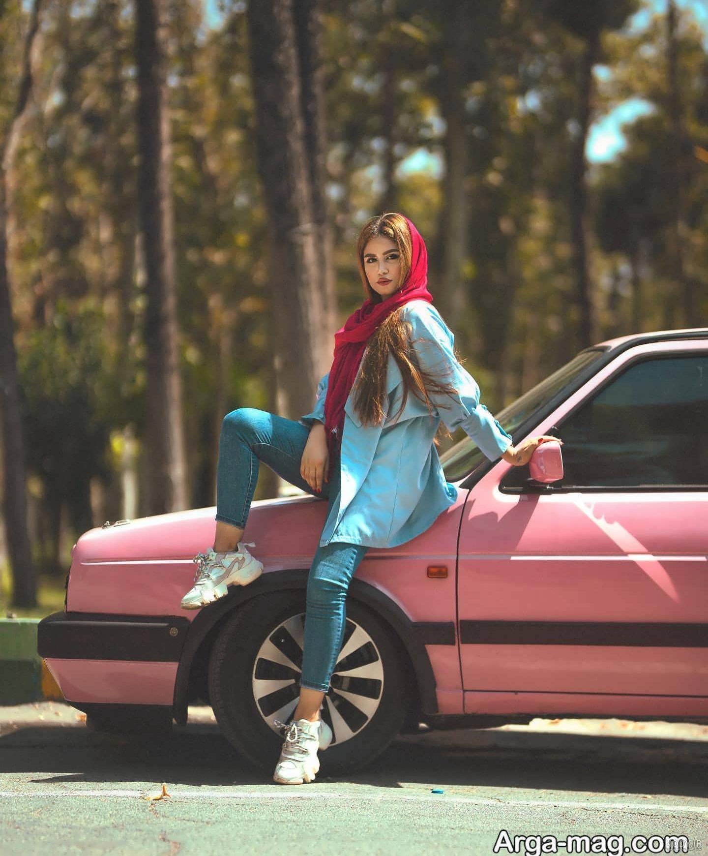 ژست عکس با ماشین ایرانی