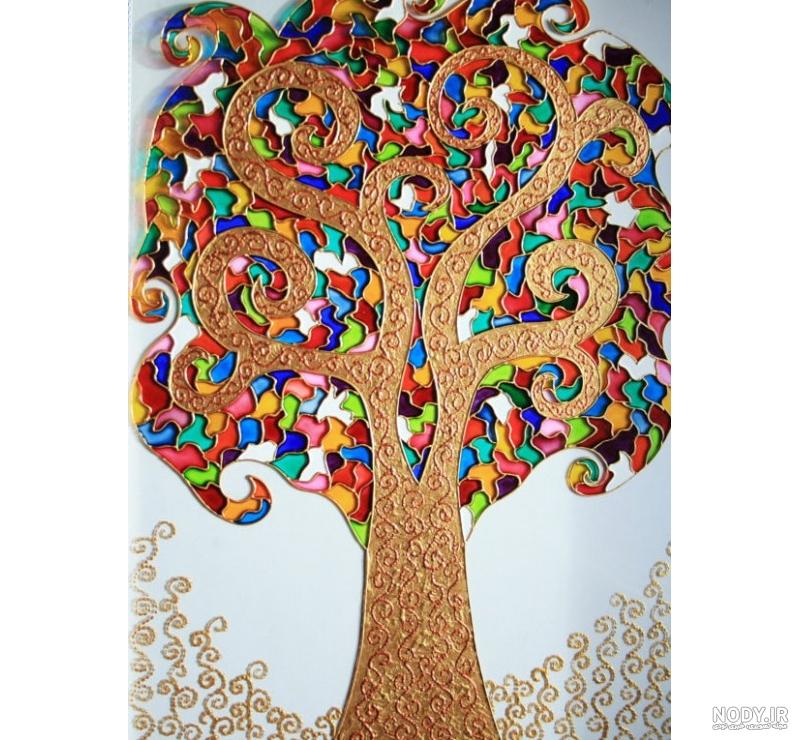 طرح ویترای فانتزی دخترانه رنگی