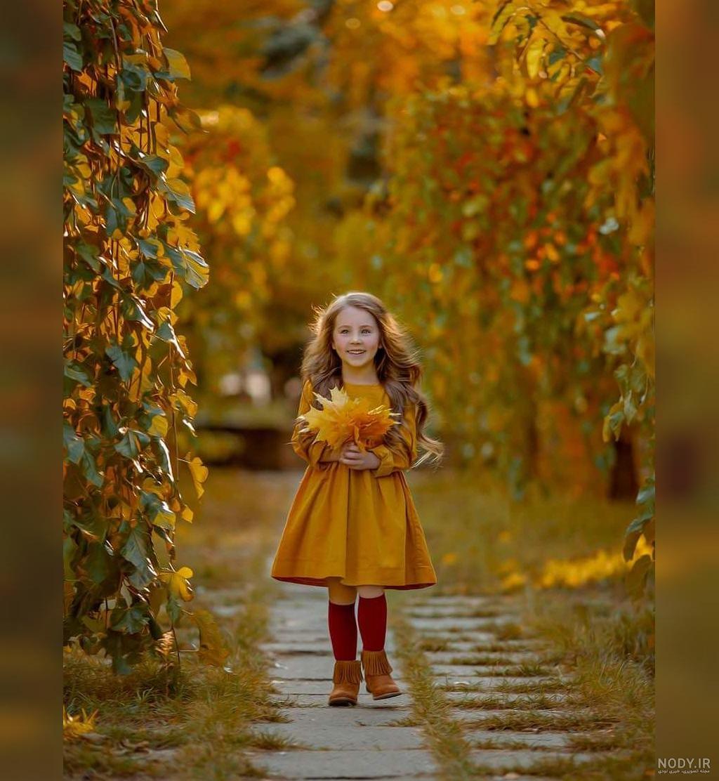 عکس پاییزی کودک دختر عکس پاییزی کودک دختر