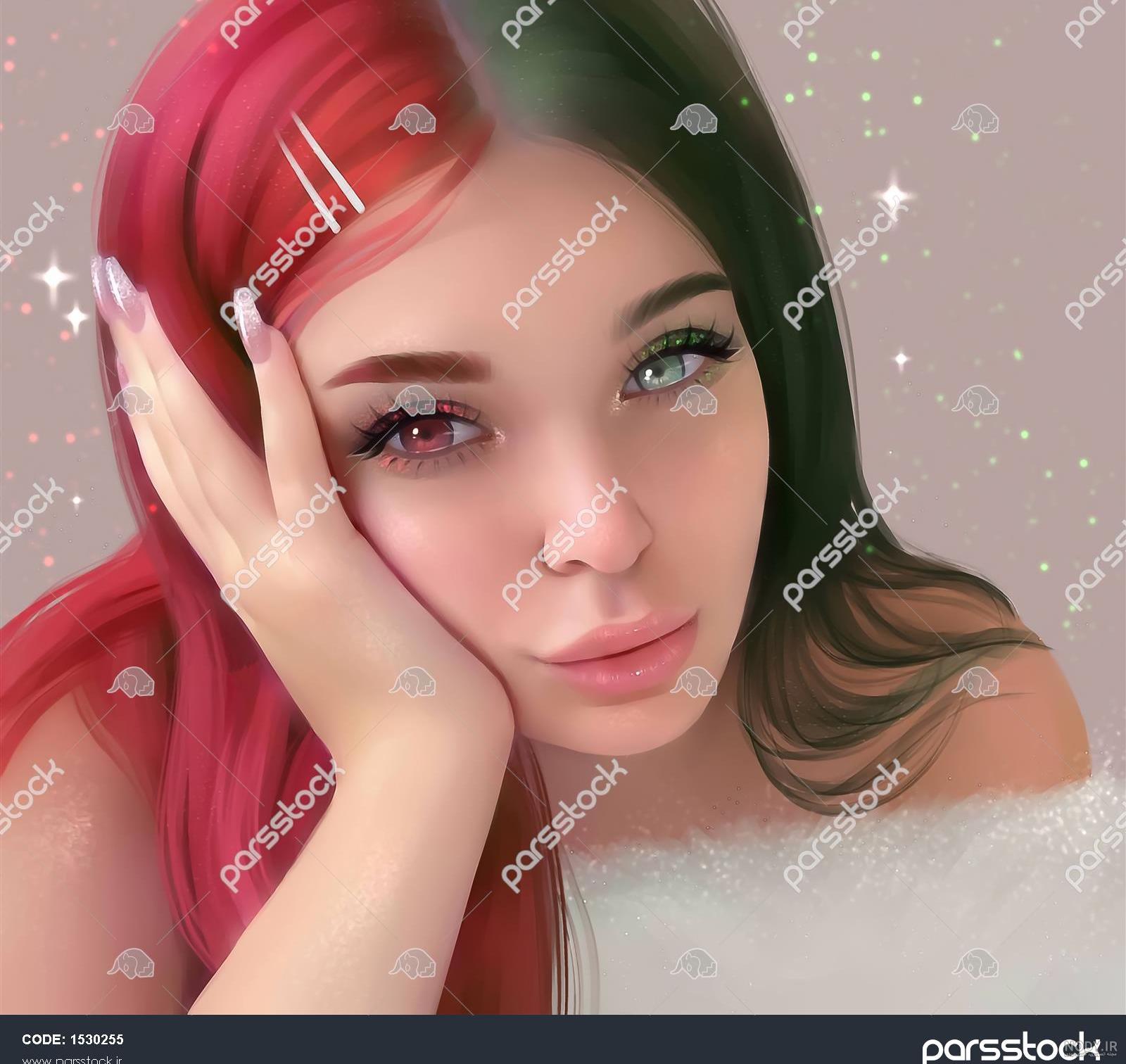 عکس دختر چشم آبی برای پروفایل