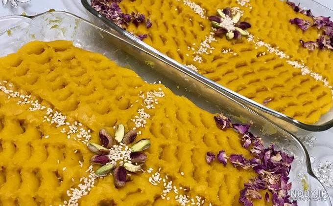 عکس تزیین حلوای شیر عکس تزیین حلوای شیر