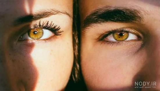 عکس چشم قهوه ای روشن