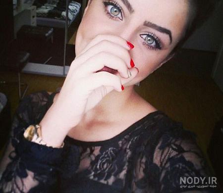 عکس خفن عکس دختر چشم آبی ایرانی با حجاب