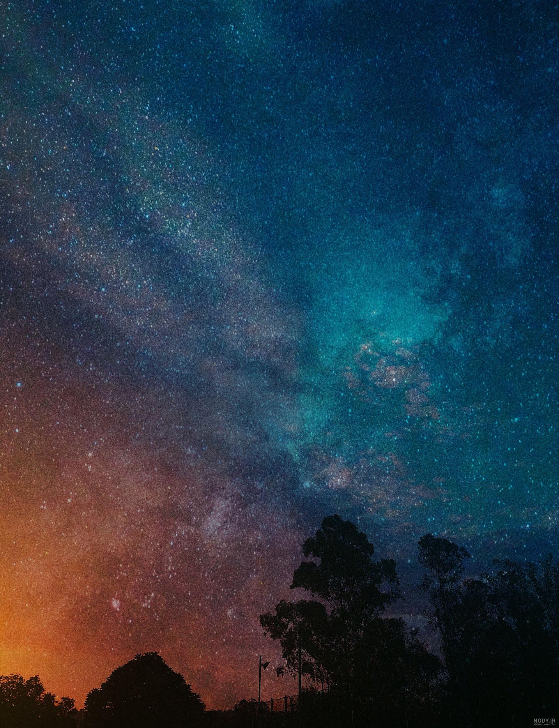 تصویر زمینه شب پر ستاره تصویر زمینه شب پر ستاره
