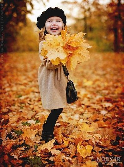 عکس دختر بچه پاییز