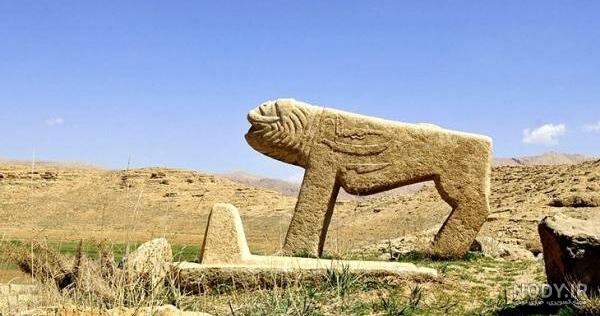 عکس شیر سنگی بختیاری