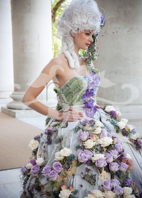 عکس لباس عروس گلبه ای عکس لباس عروس گلبه ای