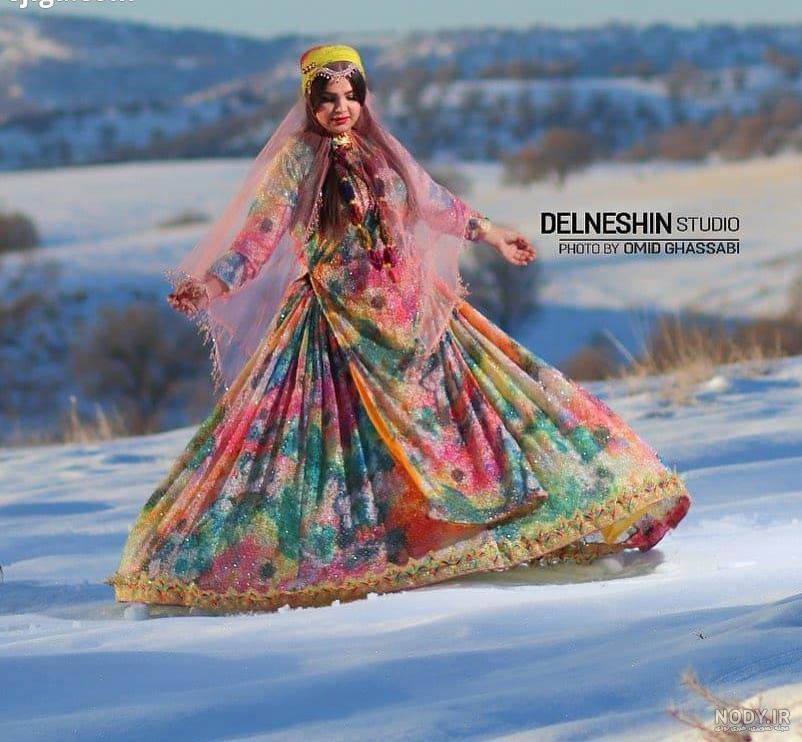 عکس لباس قشقایی رنگ زرشکی عکس لباس قشقایی رنگ زرشکی