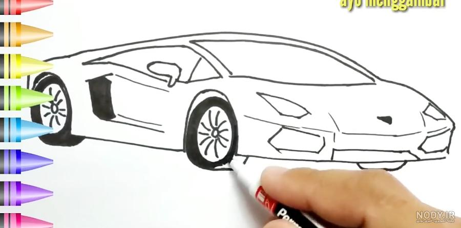 عکس ماشین لامبورگینی نقاشی
