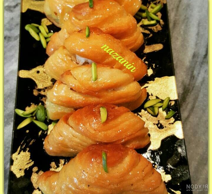 طرز تهیه باقلوا صدفی طرز تهیه باقلوا صدفی