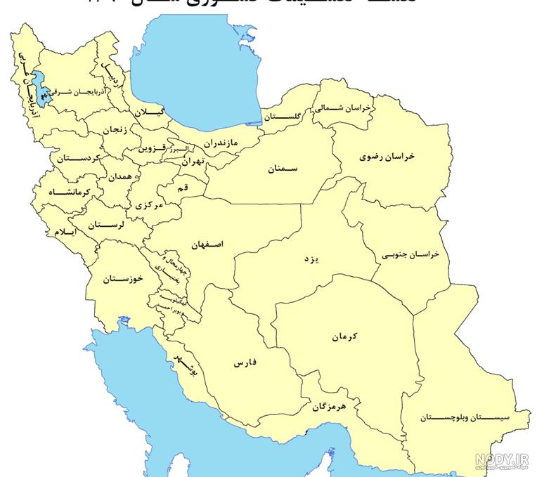 نقشه ایران با مشخصات کامل