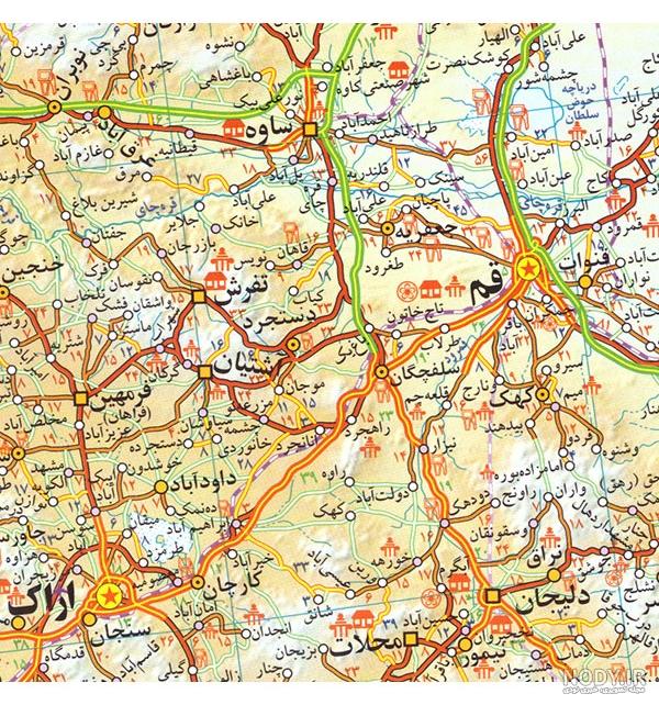 نقشه راه های ایران