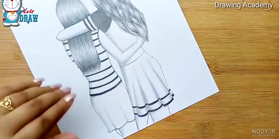 نقاشی سیاه قلم از اسب
